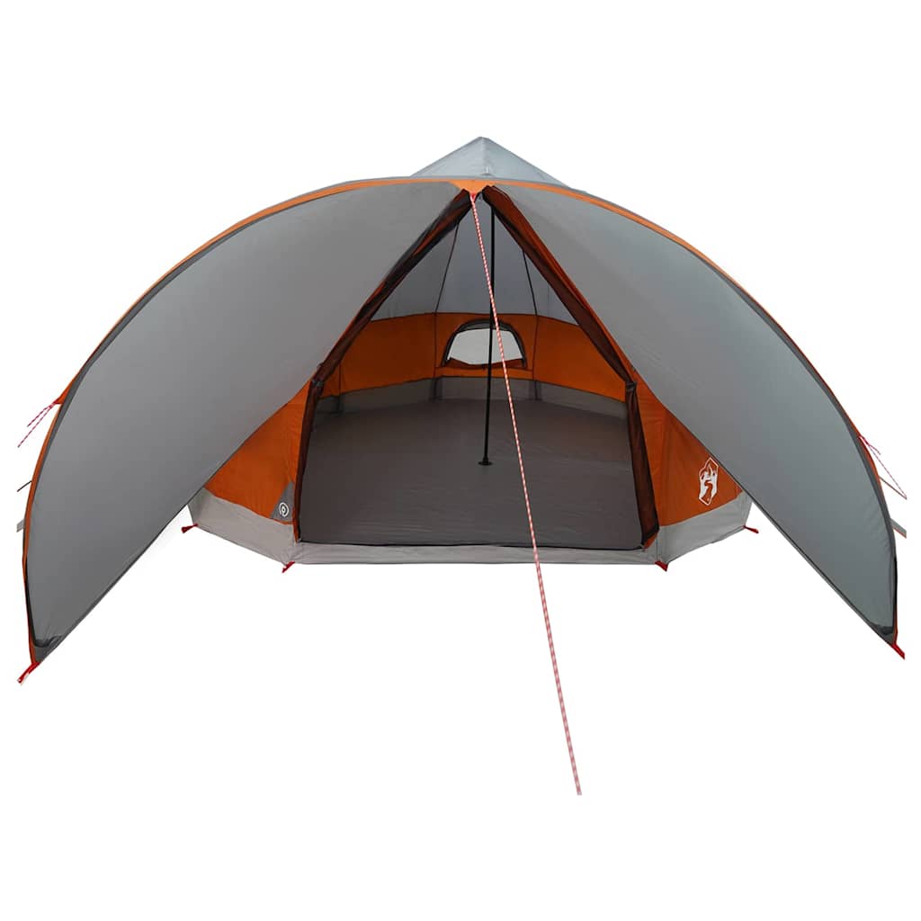 Teepee Tent voor 9 Personen Grijs en Oranje 502 x 502 x 297 cm is nu te koop bij PeponiXL, paradijselijk wonen!