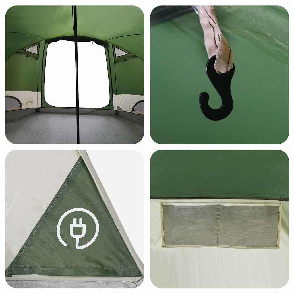 Dome Tent 4-Person met dak met opslag Groen 505 x 450 x 248 cm is nu te koop bij PeponiXL, paradijselijk wonen!