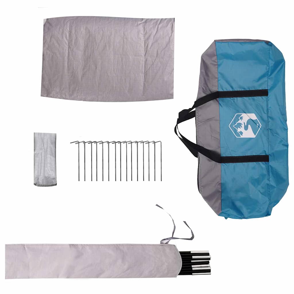 Dome Tent 4-Person met dak met opslag Blauw 505 x 450 x 248 cm is nu te koop bij PeponiXL, paradijselijk wonen!