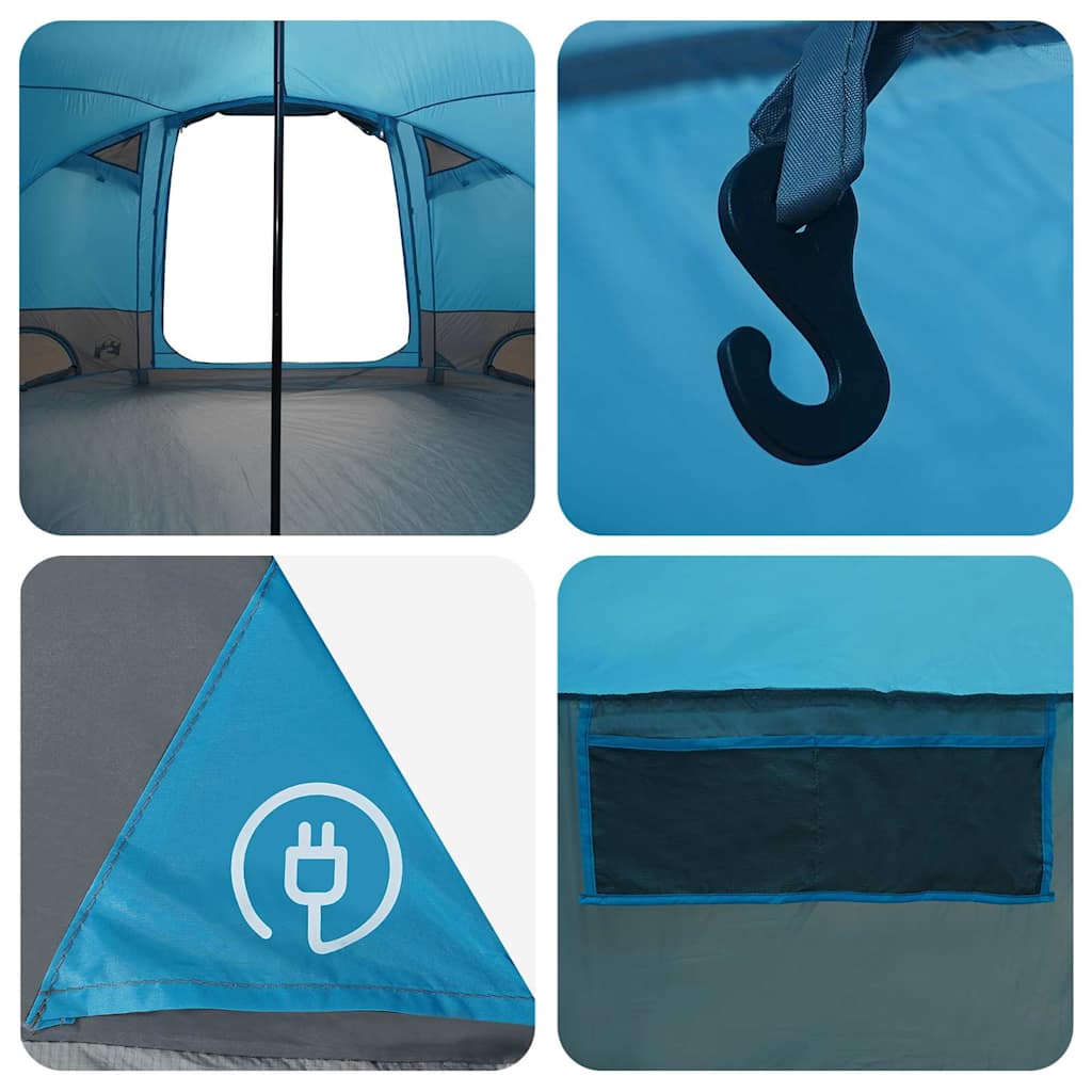 Dome Tent 4-Person met dak met opslag Blauw 505 x 450 x 248 cm is nu te koop bij PeponiXL, paradijselijk wonen!
