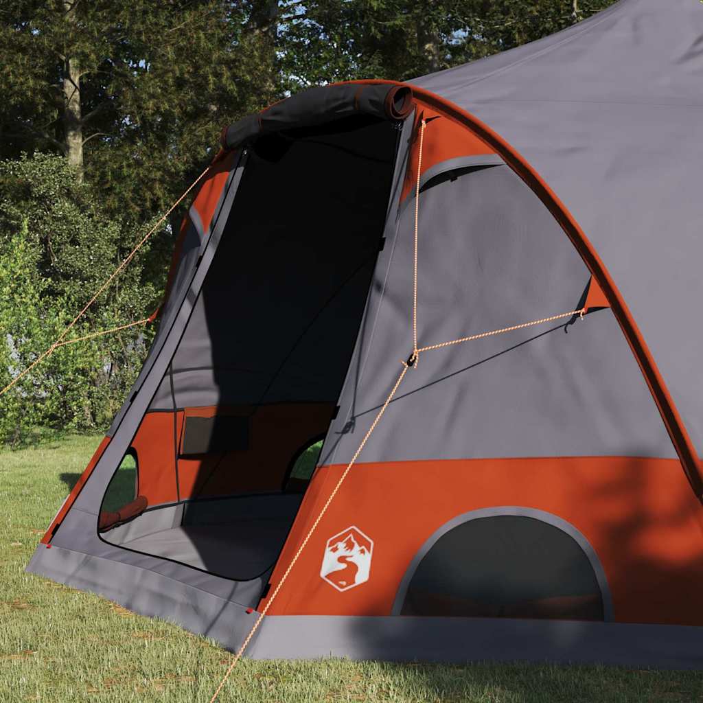 Dome Tent 4-Person met dak Grijs en Oranje 505 x 450 x 248 cm is nu te koop bij PeponiXL, paradijselijk wonen!
