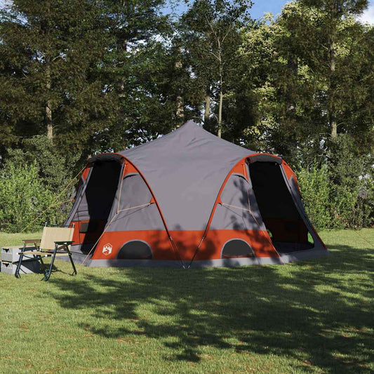 Dome Tent 4-Person met dak Grijs en Oranje 505 x 450 x 248 cm is nu te koop bij PeponiXL, paradijselijk wonen!