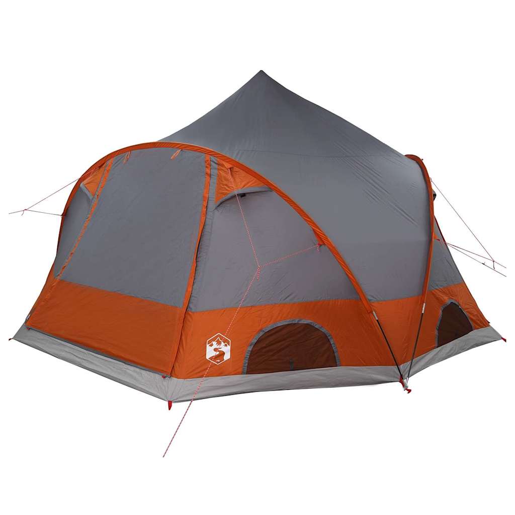 Dome Tent 4-Person met dak Grijs en Oranje 505 x 450 x 248 cm is nu te koop bij PeponiXL, paradijselijk wonen!
