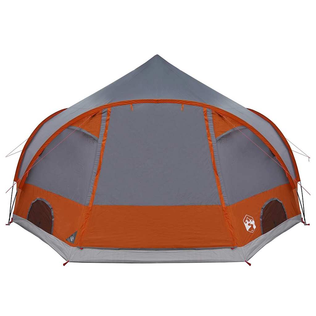 Dome Tent 4-Person met dak Grijs en Oranje 505 x 450 x 248 cm is nu te koop bij PeponiXL, paradijselijk wonen!