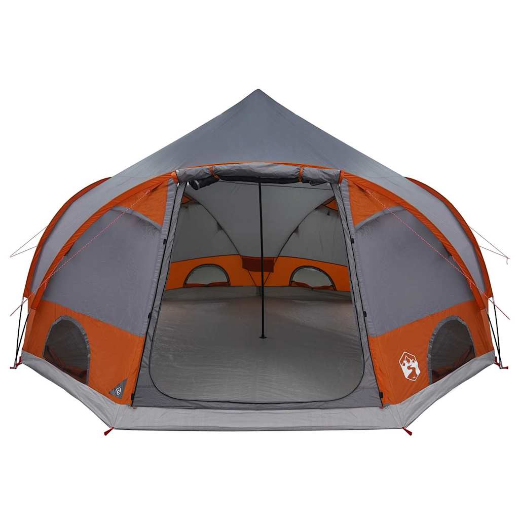Dome Tent 4-Person met dak Grijs en Oranje 505 x 450 x 248 cm is nu te koop bij PeponiXL, paradijselijk wonen!