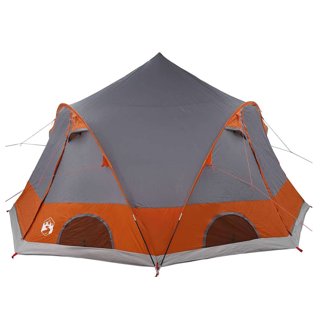 Dome Tent 4-Person met dak Grijs en Oranje 505 x 450 x 248 cm is nu te koop bij PeponiXL, paradijselijk wonen!