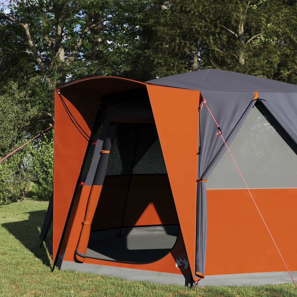 Cabinetent 6-Personen Grijs en Oranje 425 x 396 x 222 cm is nu te koop bij PeponiXL, paradijselijk wonen!