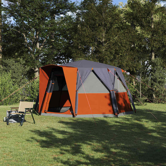 Cabinetent 6-Personen Grijs en Oranje 425 x 396 x 222 cm is nu te koop bij PeponiXL, paradijselijk wonen!