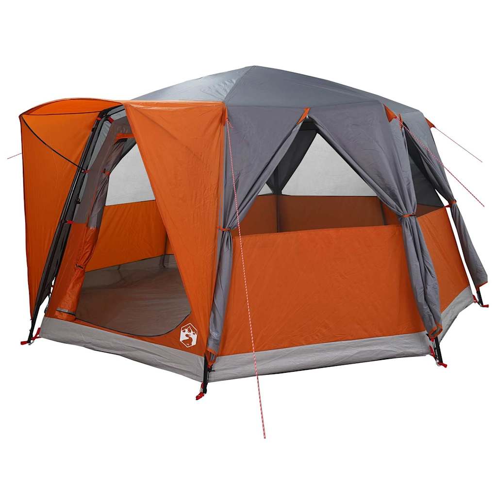 Cabinetent 6-Personen Grijs en Oranje 425 x 396 x 222 cm is nu te koop bij PeponiXL, paradijselijk wonen!