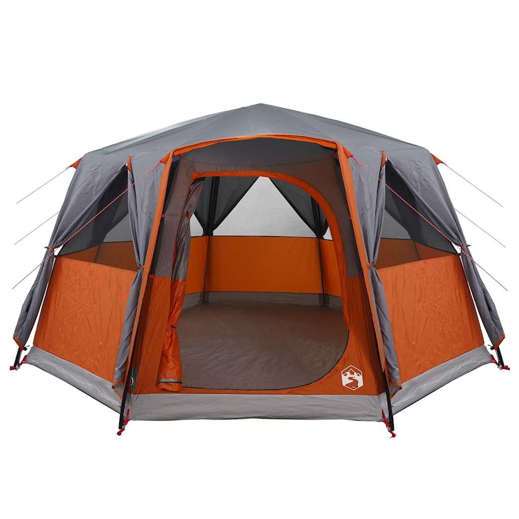 Cabinetent 6-Personen Grijs en Oranje 425 x 396 x 222 cm is nu te koop bij PeponiXL, paradijselijk wonen!