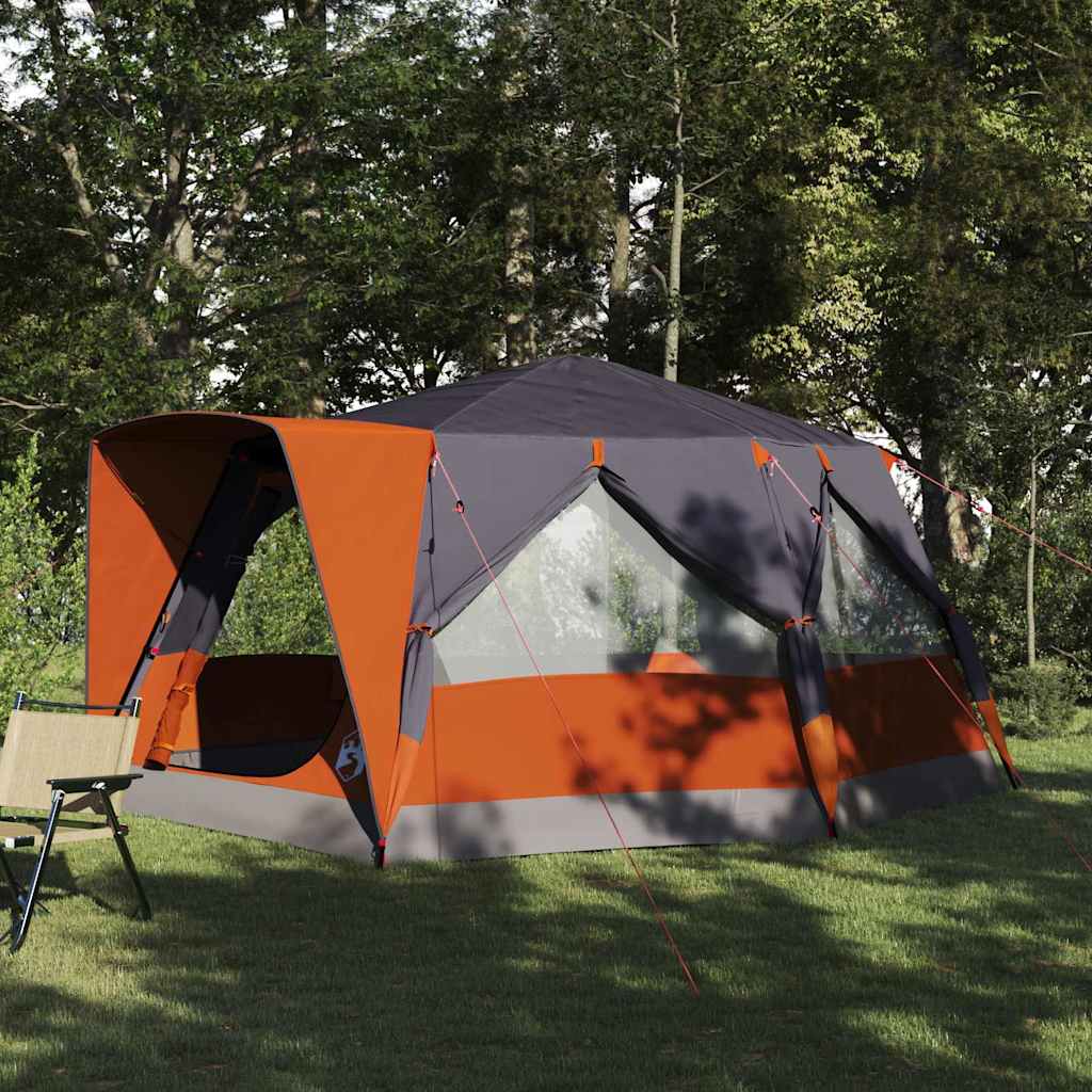 Cabine Tent 7-Persoons Grijs en Oranje 400 x 350 x 212 cm is nu te koop bij PeponiXL, paradijselijk wonen!