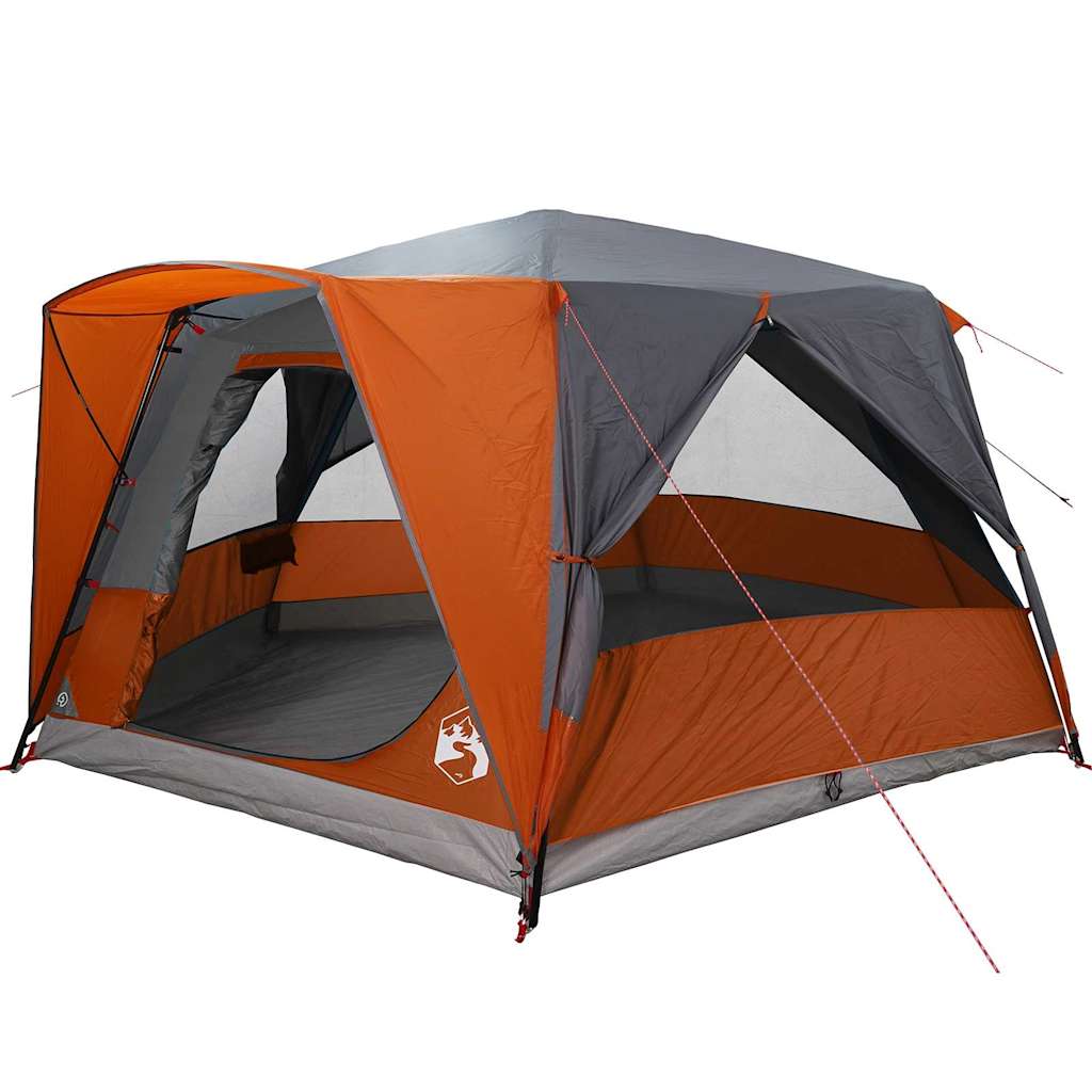 Cabine Tent 7-Persoons Grijs en Oranje 400 x 350 x 212 cm is nu te koop bij PeponiXL, paradijselijk wonen!