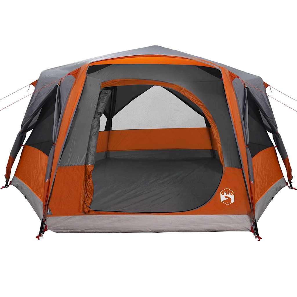Cabine Tent 7-Persoons Grijs en Oranje 400 x 350 x 212 cm is nu te koop bij PeponiXL, paradijselijk wonen!