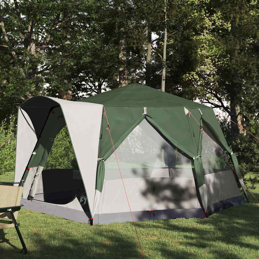 Cabine Tent 5-Persoon met dak Groen en Wit 333 x 317 x 194 cm is nu te koop bij PeponiXL, paradijselijk wonen!