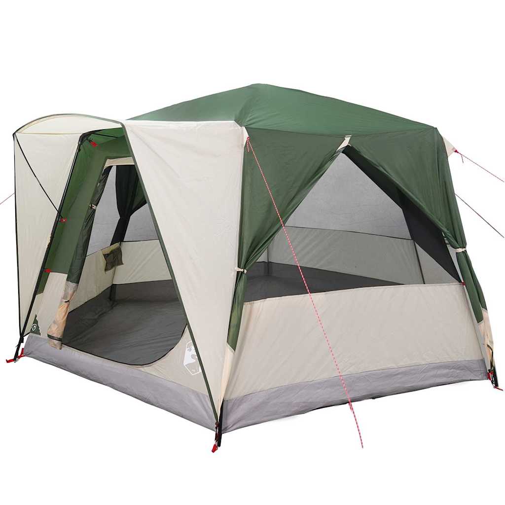 Cabine Tent 5-Persoon met dak Groen en Wit 333 x 317 x 194 cm is nu te koop bij PeponiXL, paradijselijk wonen!
