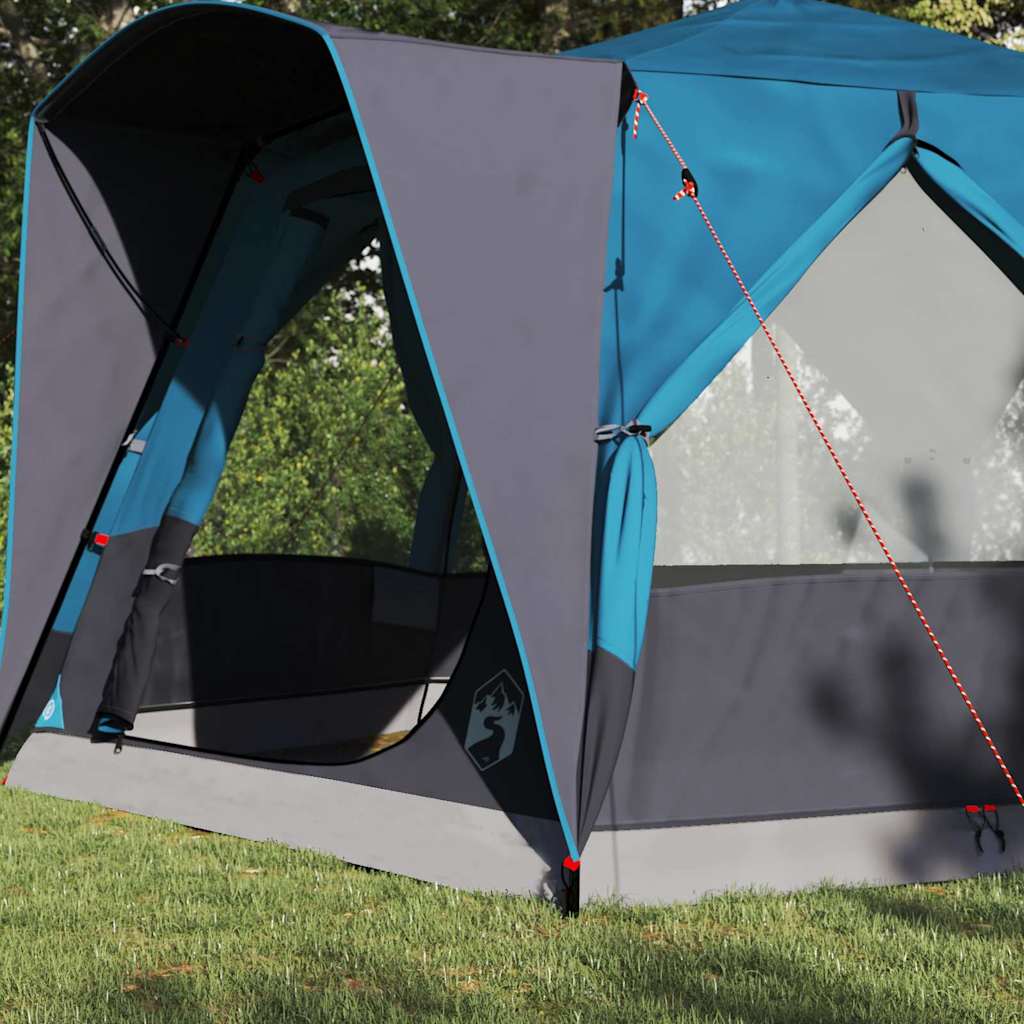 Cabine Tent 5-Persoon met dak Blauw en Grijs 333 x 317 x 194 cm is nu te koop bij PeponiXL, paradijselijk wonen!