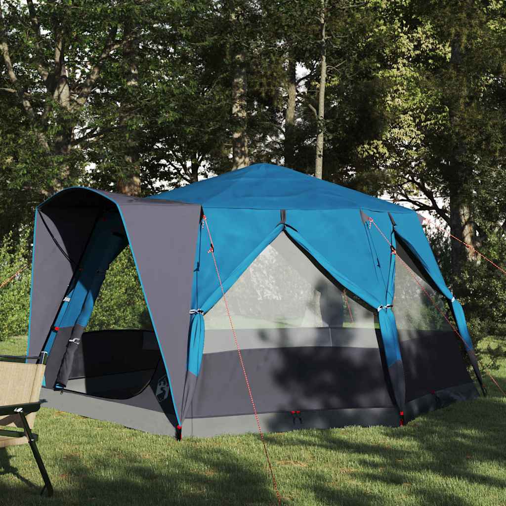 Cabine Tent 5-Persoon met dak Blauw en Grijs 333 x 317 x 194 cm is nu te koop bij PeponiXL, paradijselijk wonen!