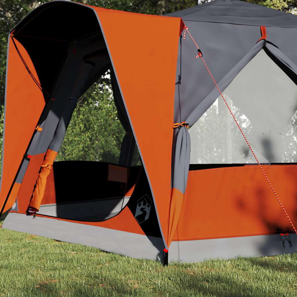 Cabine Tent 5-Persoon Grijs en Oranje 333 x 317 x 194 cm is nu te koop bij PeponiXL, paradijselijk wonen!