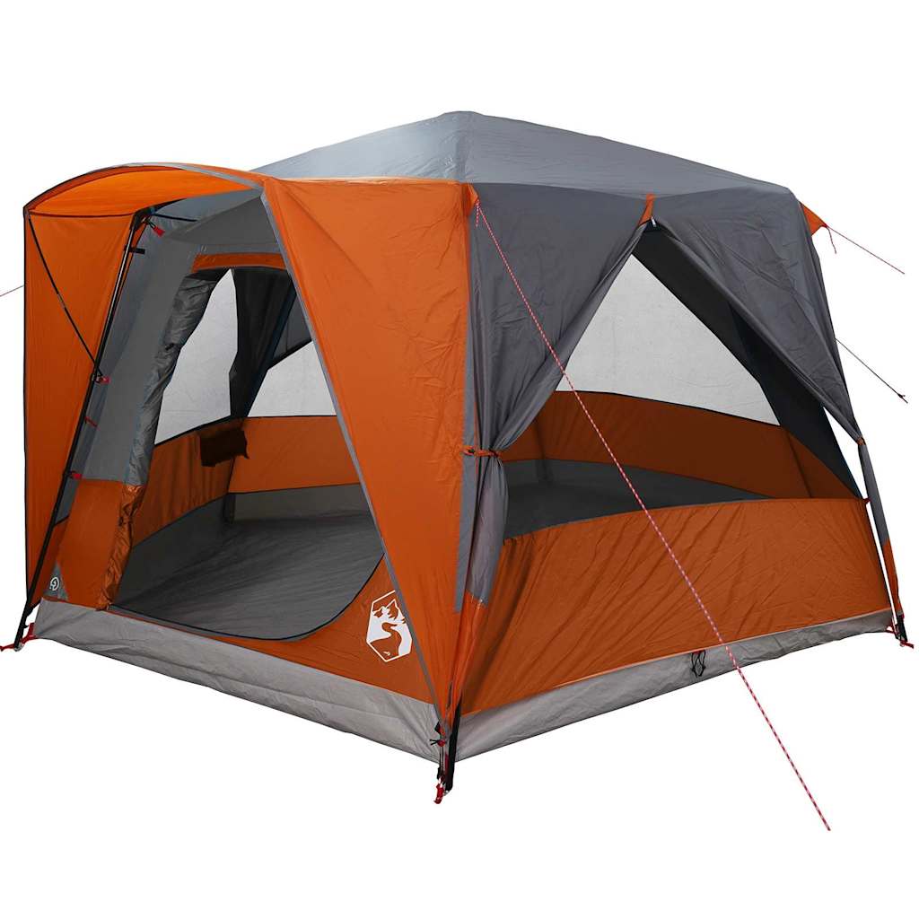 Cabine Tent 5-Persoon Grijs en Oranje 333 x 317 x 194 cm is nu te koop bij PeponiXL, paradijselijk wonen!