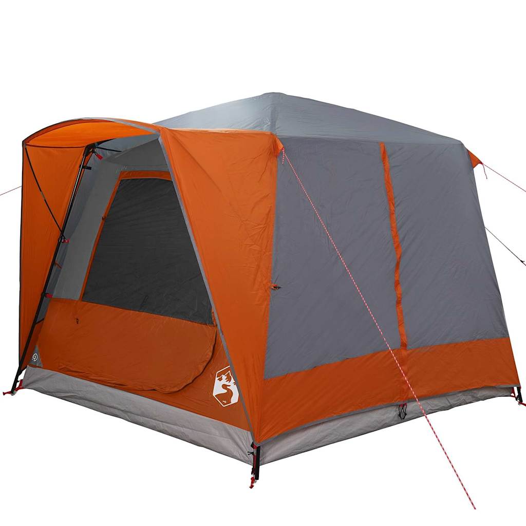 Cabine Tent 5-Persoon Grijs en Oranje 333 x 317 x 194 cm is nu te koop bij PeponiXL, paradijselijk wonen!
