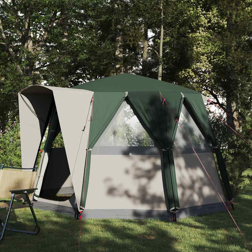 Cabine Tent 3-Persoon met dak Groen en Wit 320 x 320 x 203 cm is nu te koop bij PeponiXL, paradijselijk wonen!