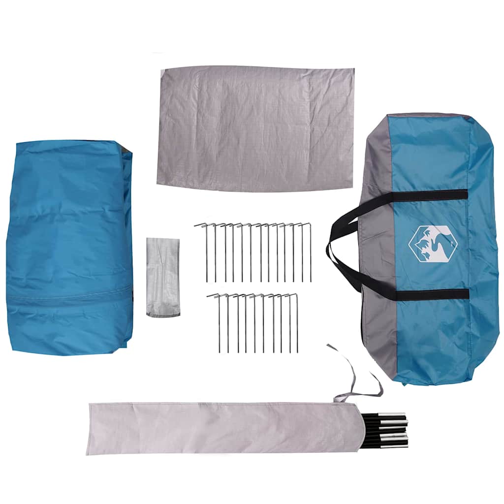 Cabine Tent 3-Persoon met dak Blauw en Grijs 320 x 320 x 203 cm is nu te koop bij PeponiXL, paradijselijk wonen!