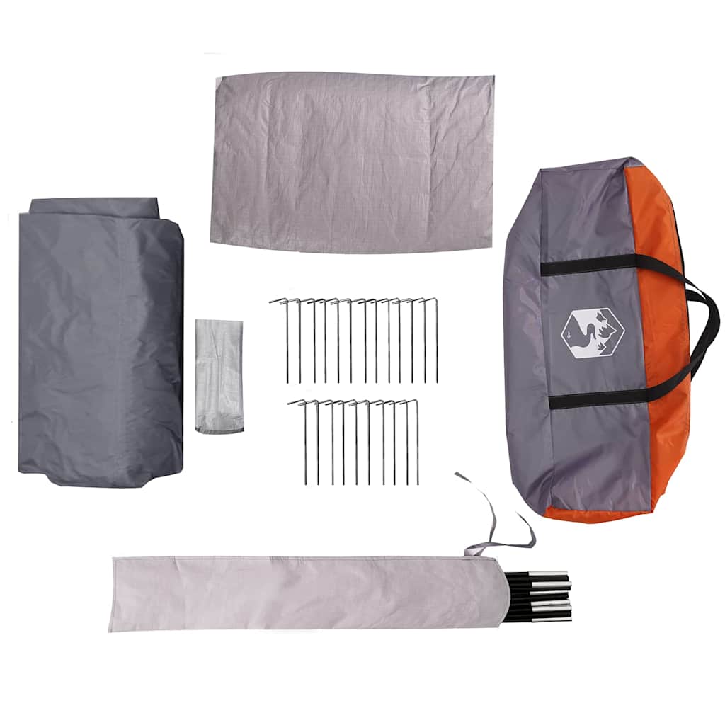 Cabine Tent 3-Persoon Grijs en Oranje 320 x 320 x 203 cm is nu te koop bij PeponiXL, paradijselijk wonen!