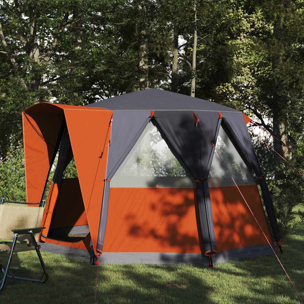 Cabine Tent 3-Persoon Grijs en Oranje 320 x 320 x 203 cm is nu te koop bij PeponiXL, paradijselijk wonen!