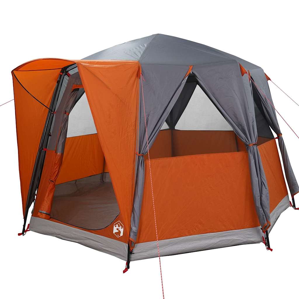 Cabine Tent 3-Persoon Grijs en Oranje 320 x 320 x 203 cm is nu te koop bij PeponiXL, paradijselijk wonen!
