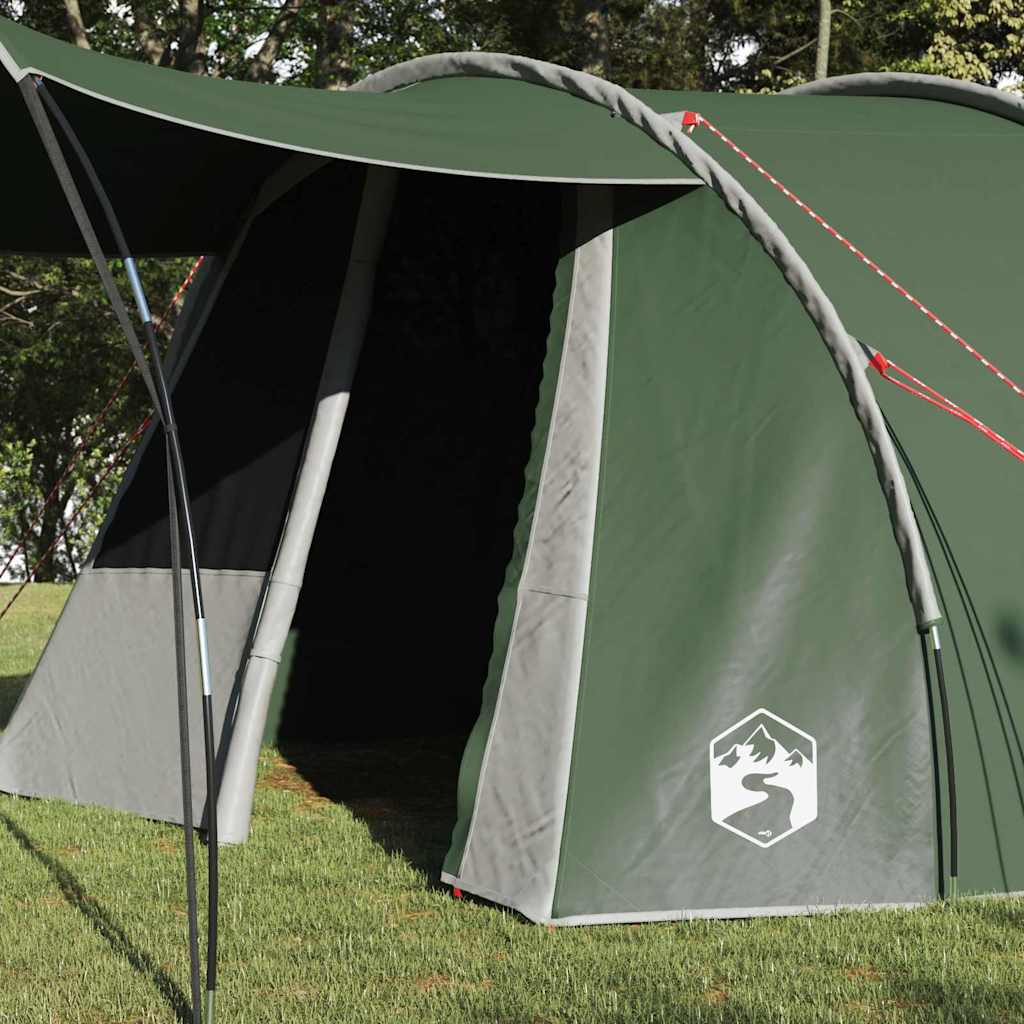 Tunnel Tent 4-Person met dak Groen en Wit 740 x 370 x 220 cm is nu te koop bij PeponiXL, paradijselijk wonen!