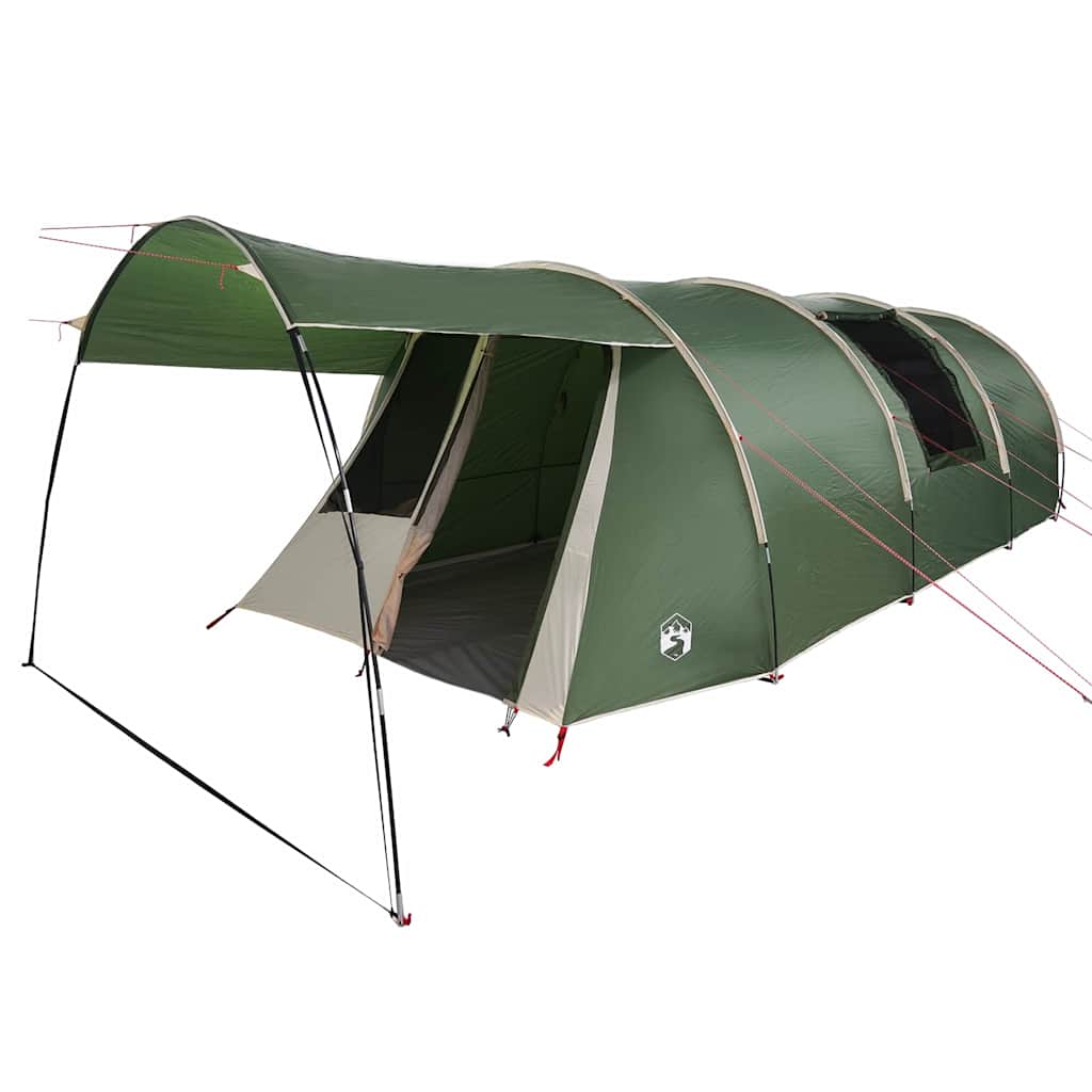 Tunnel Tent 4-Person met dak Groen en Wit 740 x 370 x 220 cm is nu te koop bij PeponiXL, paradijselijk wonen!