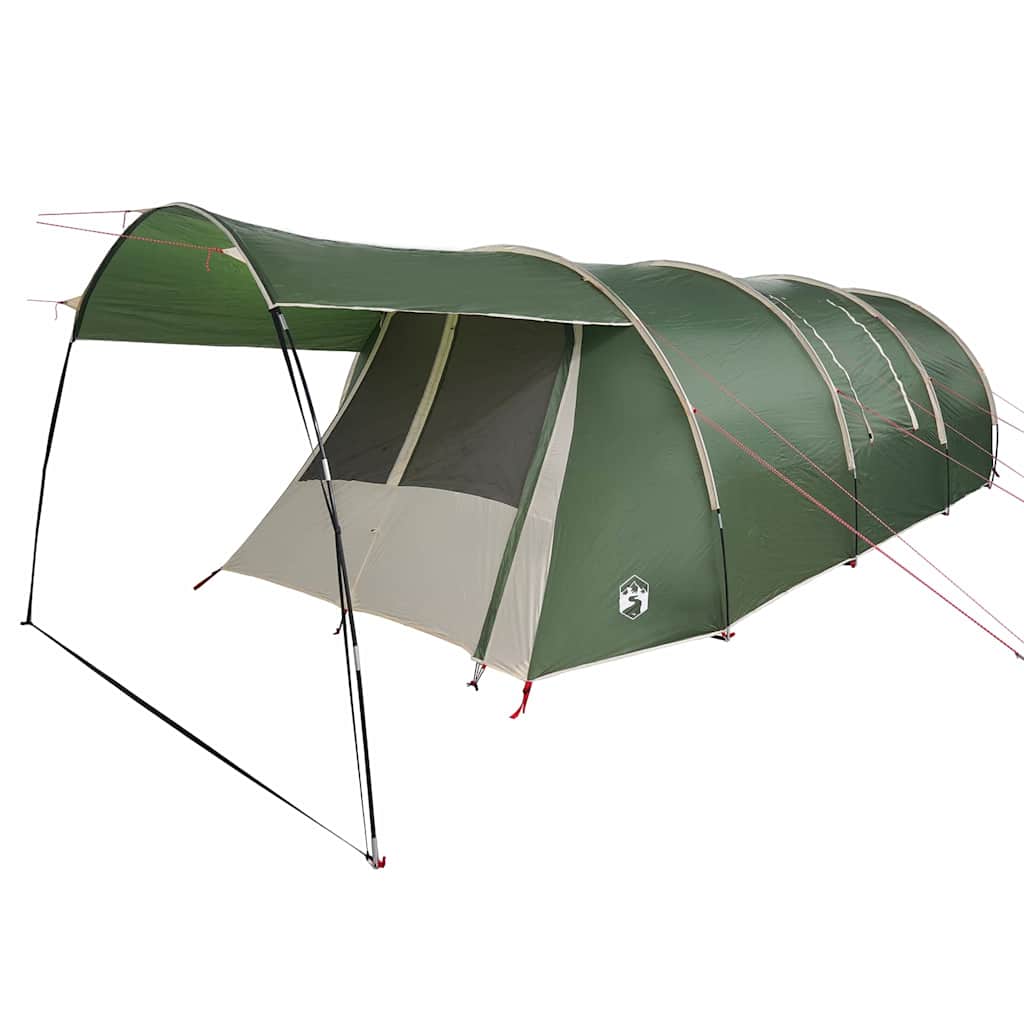 Tunnel Tent 4-Person met dak Groen en Wit 740 x 370 x 220 cm is nu te koop bij PeponiXL, paradijselijk wonen!