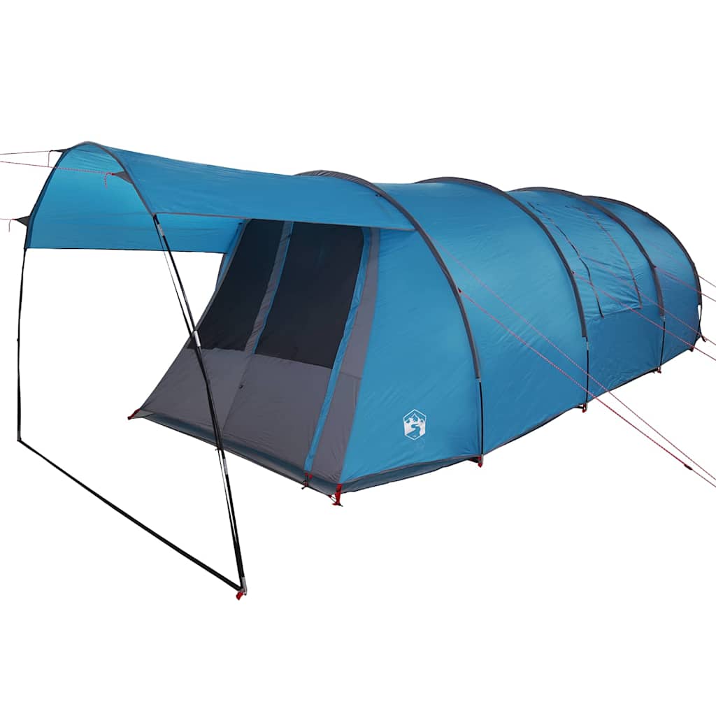Tunnel Tent 4-Person met dak Blauw en Grijs 740 x 370 x 220 cm is nu te koop bij PeponiXL, paradijselijk wonen!