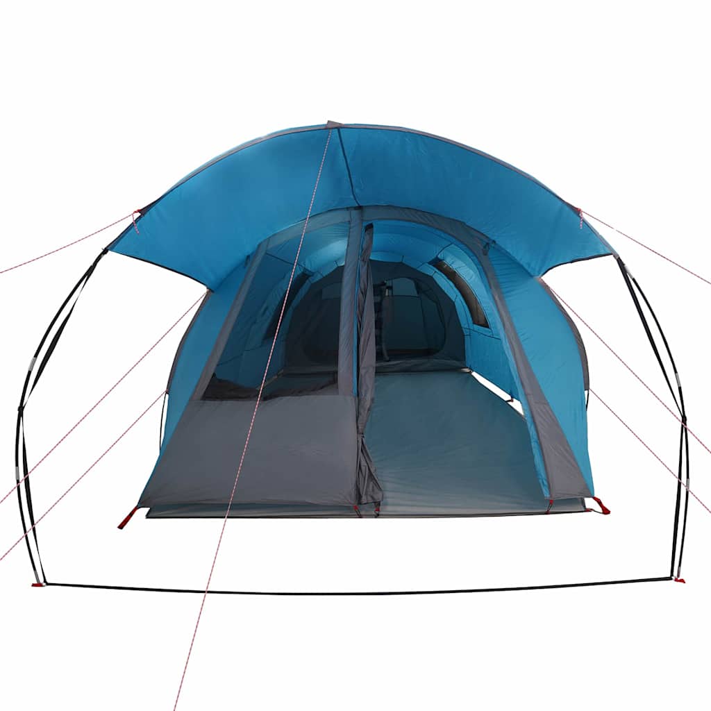Tunnel Tent 4-Person met dak Blauw en Grijs 740 x 370 x 220 cm is nu te koop bij PeponiXL, paradijselijk wonen!