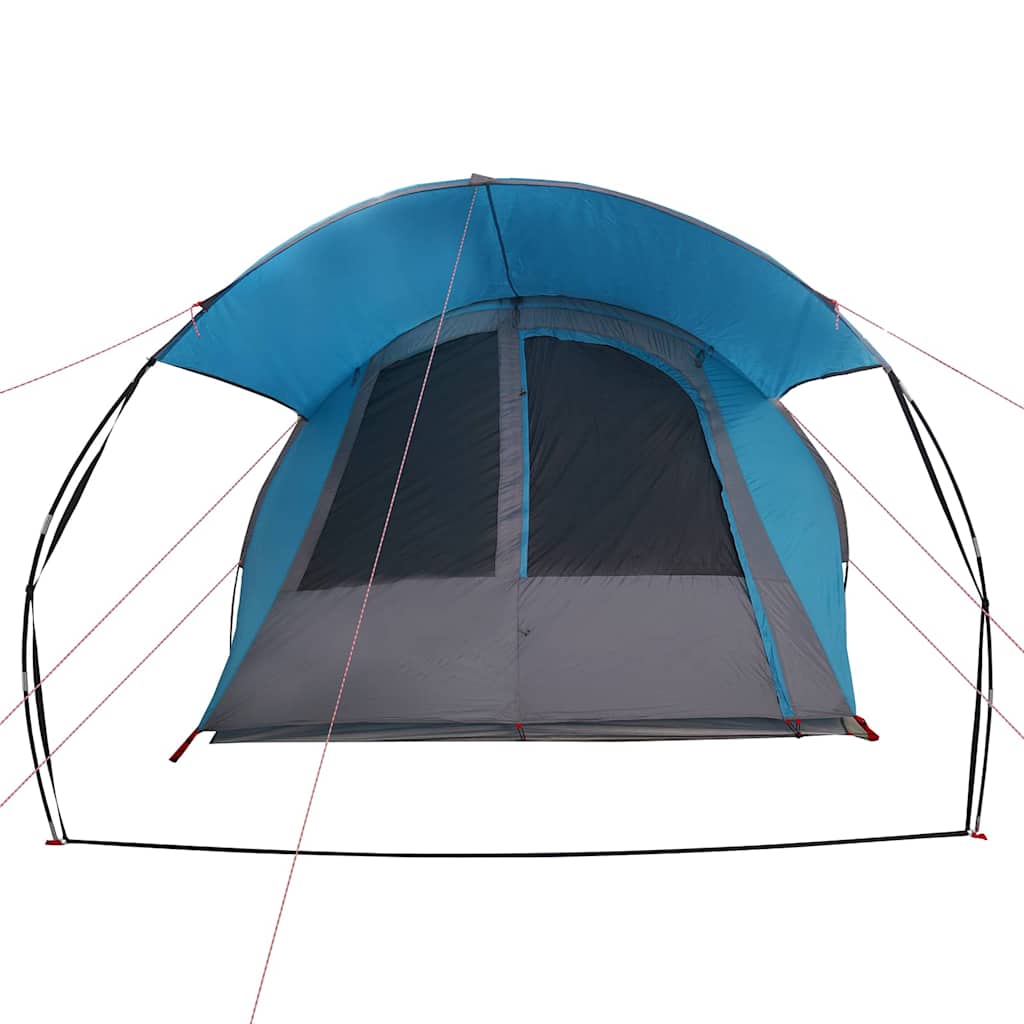 Tunnel Tent 4-Person met dak Blauw en Grijs 740 x 370 x 220 cm is nu te koop bij PeponiXL, paradijselijk wonen!