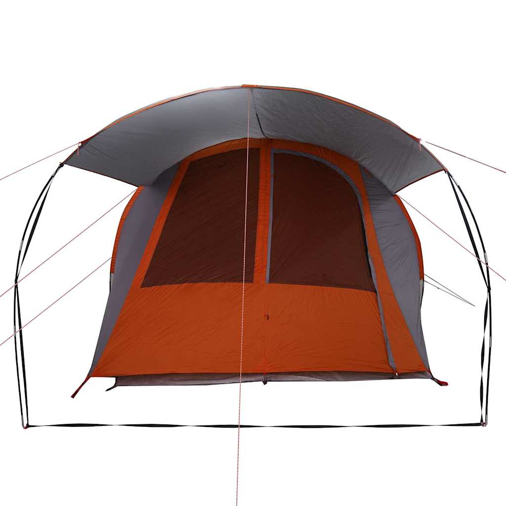 Tunnel Tent 4-Person met dak Grijs en Oranje 740 x 370 x 220 cm is nu te koop bij PeponiXL, paradijselijk wonen!