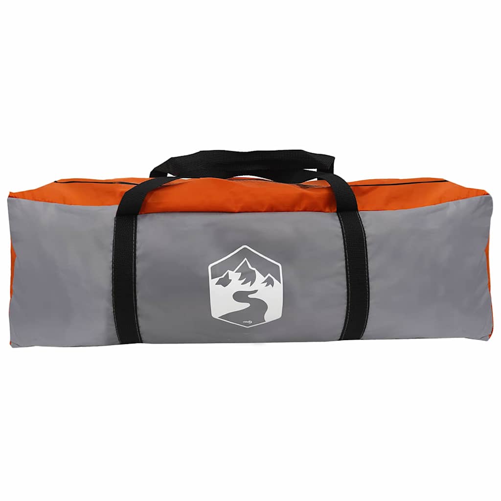 Tunnel Tent 4-Person met dak Grijs en Oranje 778 x 356 x 210 cm is nu te koop bij PeponiXL, paradijselijk wonen!