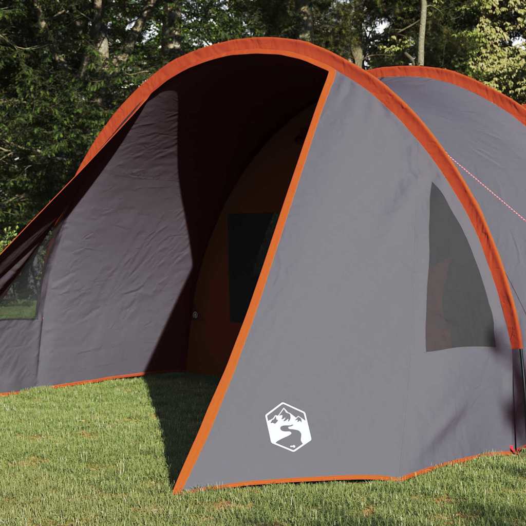 Tunnel Tent 4-Person met dak Grijs en Oranje 778 x 356 x 210 cm is nu te koop bij PeponiXL, paradijselijk wonen!