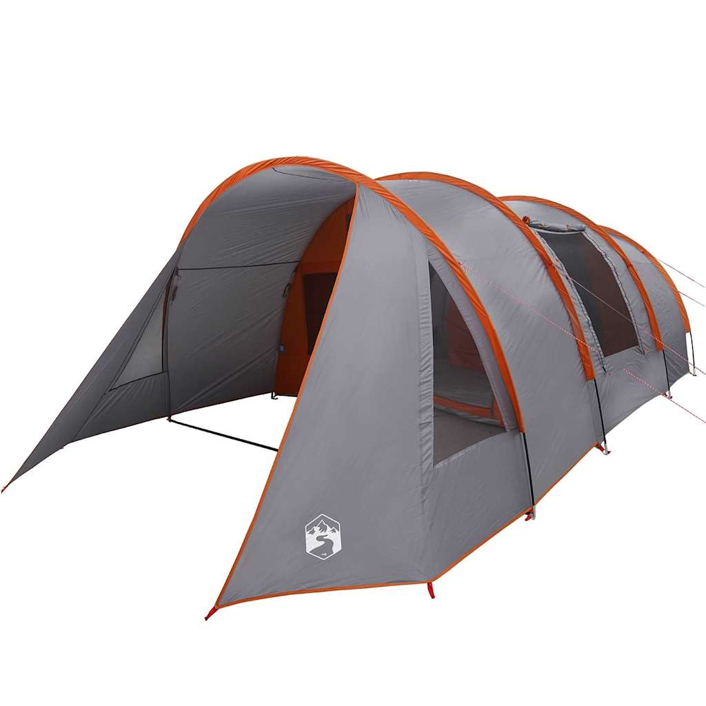 Tunnel Tent 4-Person met dak Grijs en Oranje 778 x 356 x 210 cm is nu te koop bij PeponiXL, paradijselijk wonen!