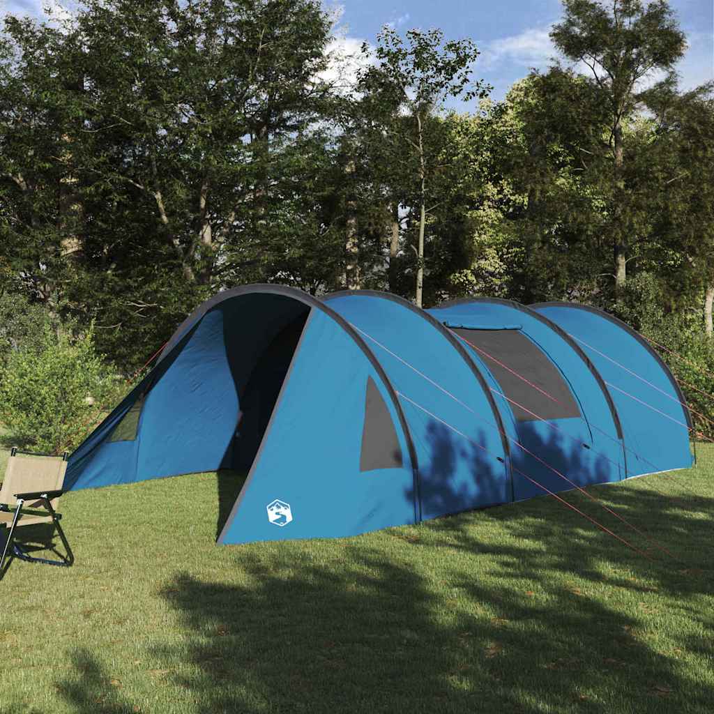 Tunnel Tent 5-Person met dak Blauw en Grijs 805 x 405 x 211 cm is nu te koop bij PeponiXL, paradijselijk wonen!