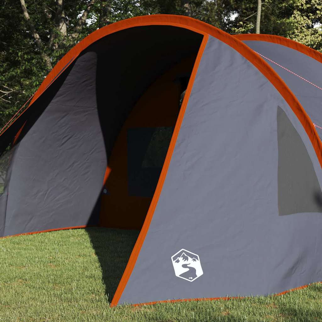 Tunnel Tent 5-Person met dak Grijs en Oranje 778 x 356 x 210 cm is nu te koop bij PeponiXL, paradijselijk wonen!