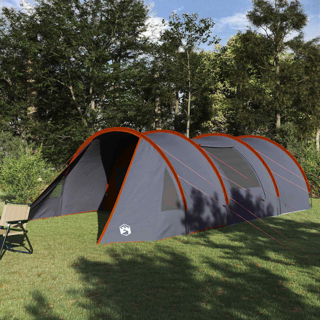 Tunnel Tent 5-Person met dak Grijs en Oranje 778 x 356 x 210 cm is nu te koop bij PeponiXL, paradijselijk wonen!