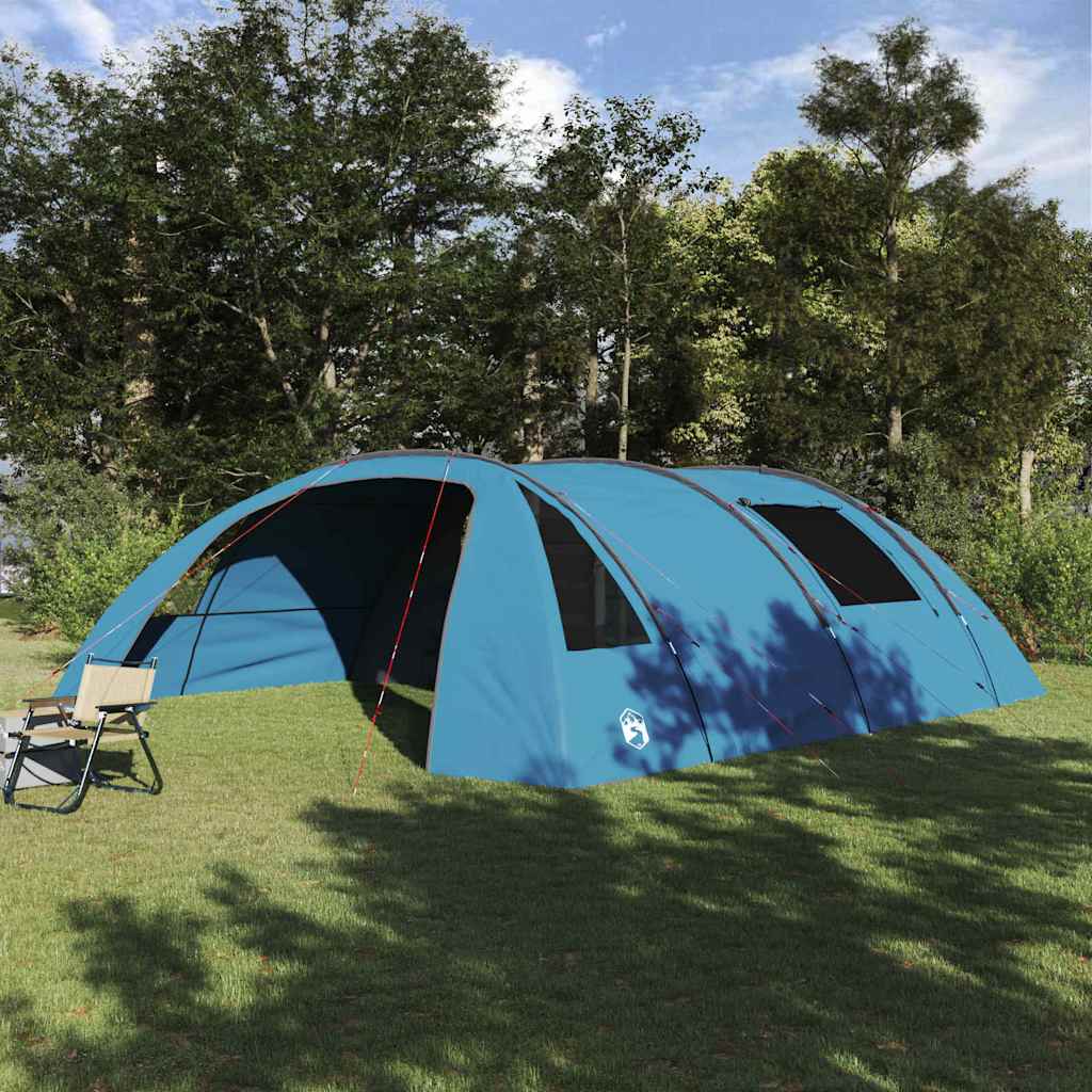 Tunnel Tent 6-Persoon met dak Blauw en Grijs 700 x 590 x 215 cm is nu te koop bij PeponiXL, paradijselijk wonen!