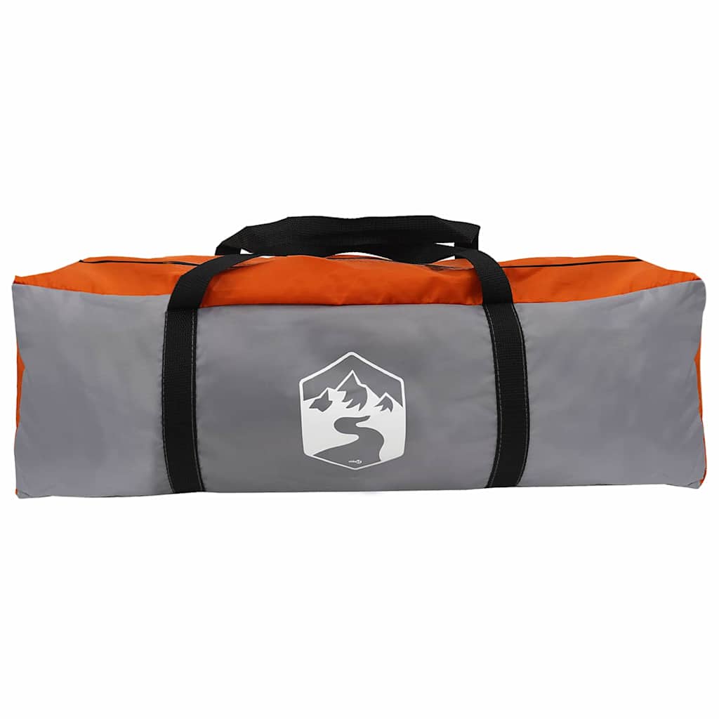 Tunnel Tent 6-Persoon Grijs en Oranje 700 x 590 x 215 cm is nu te koop bij PeponiXL, paradijselijk wonen!