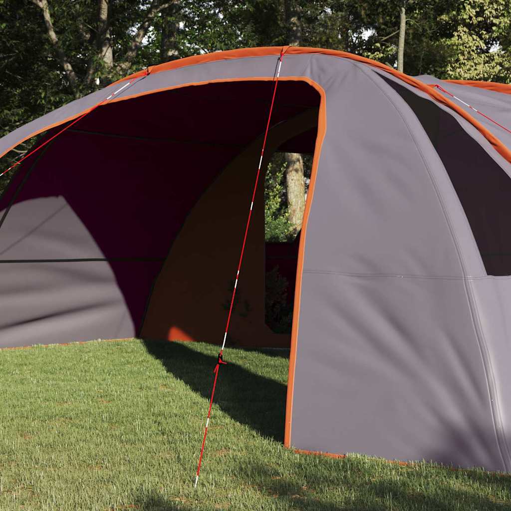 Tunnel Tent 6-Persoon Grijs en Oranje 700 x 590 x 215 cm is nu te koop bij PeponiXL, paradijselijk wonen!