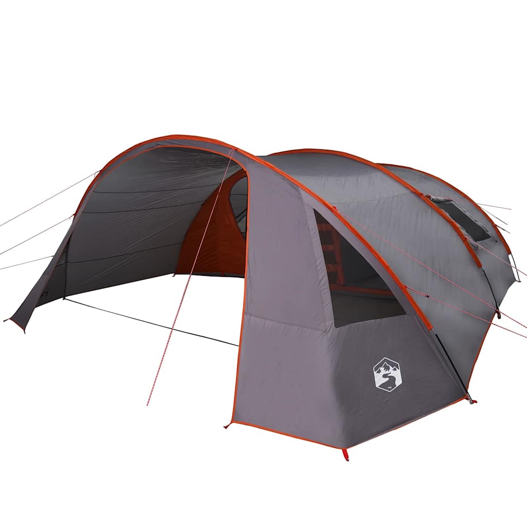 Tunnel Tent 6-Persoon Grijs en Oranje 700 x 590 x 215 cm is nu te koop bij PeponiXL, paradijselijk wonen!