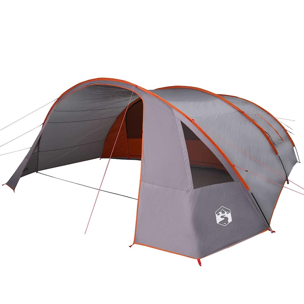 Tunnel Tent 6-Persoon Grijs en Oranje 700 x 590 x 215 cm is nu te koop bij PeponiXL, paradijselijk wonen!