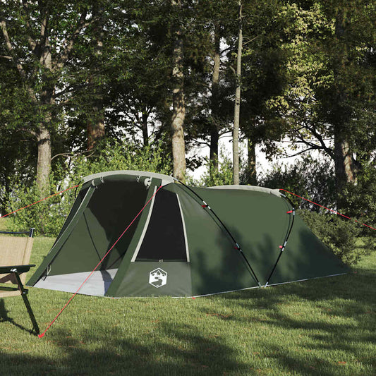 Tunnel Tent 3-Person met dak Groen en Wit 328 x 228 x 115 cm is nu te koop bij PeponiXL, paradijselijk wonen!