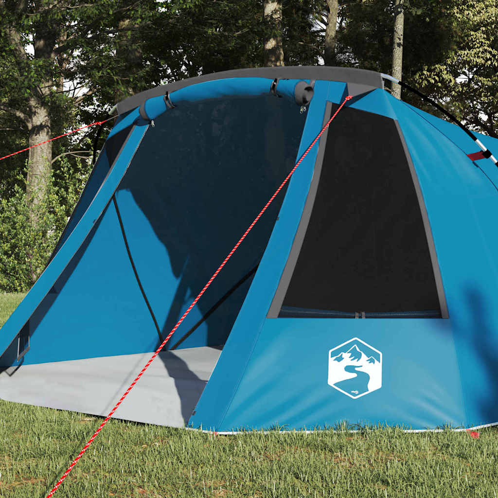 Tunnel Tent 3-Person met dak Blauw en Grijs 328 x 228 x 115 cm is nu te koop bij PeponiXL, paradijselijk wonen!