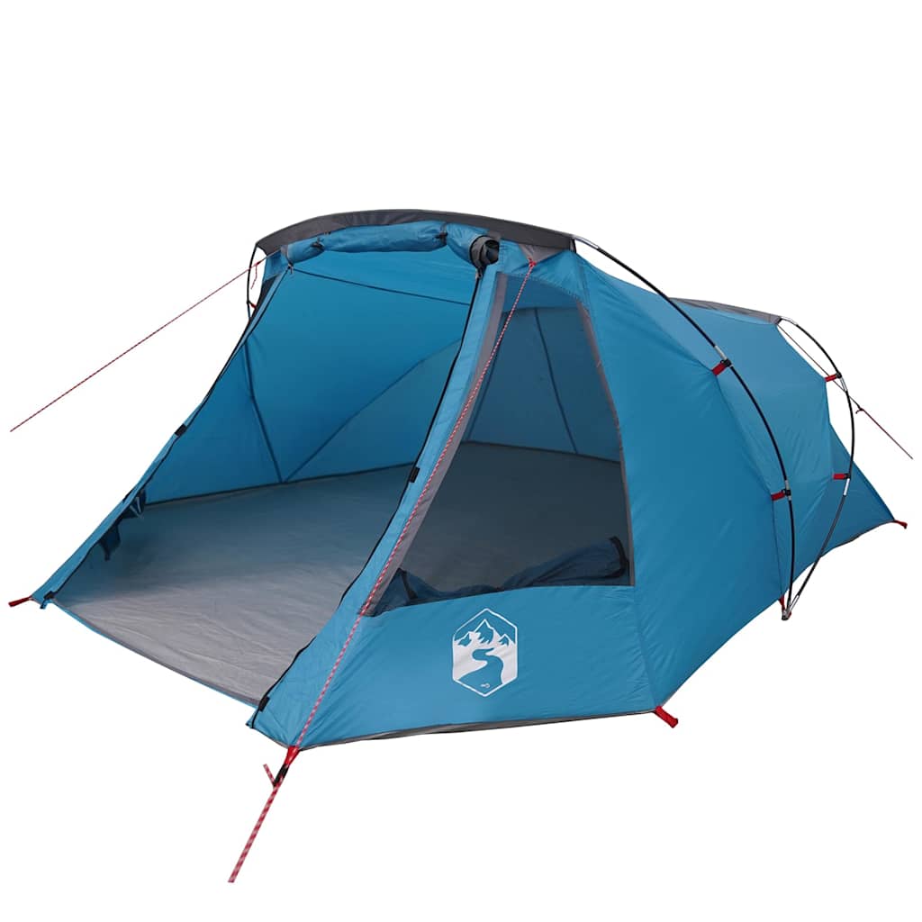 Tunnel Tent 3-Person met dak Blauw en Grijs 328 x 228 x 115 cm is nu te koop bij PeponiXL, paradijselijk wonen!